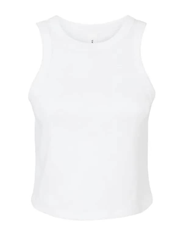 Women´s Micro Rib Racer Tank - Solid White Blend