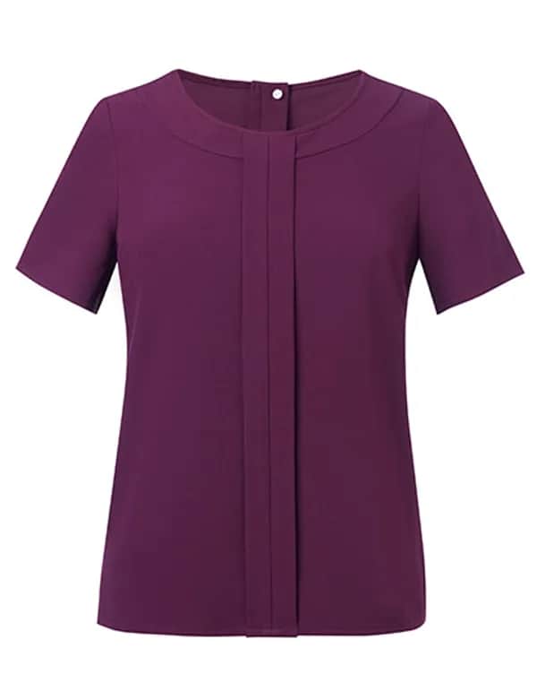 Women´s Verona Short Sleeve Blouse - Burgundy
