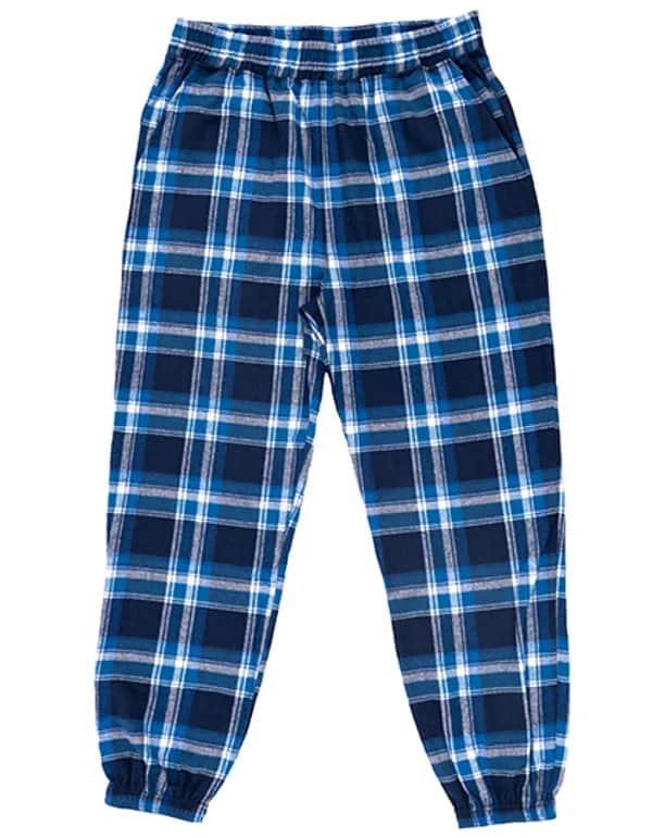 Flannel Jogger Pant - Blue - White (Checked)