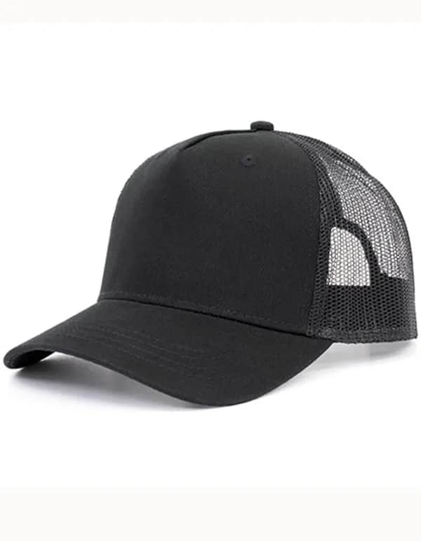 5-Panel Trucker Cap Recycled - Black/Black