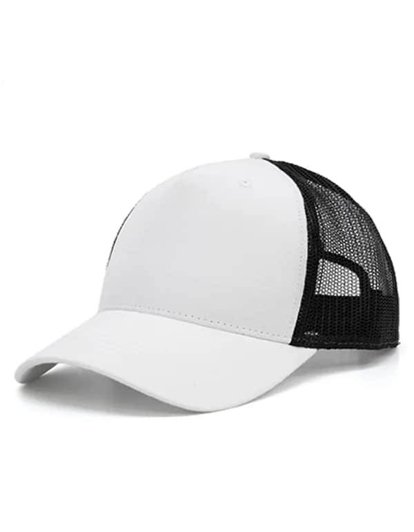 5-Panel Trucker Cap Recycled - White/Black