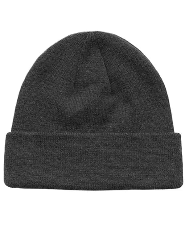 POLYLANA® Cuff Beanie - Dark Grey Melange