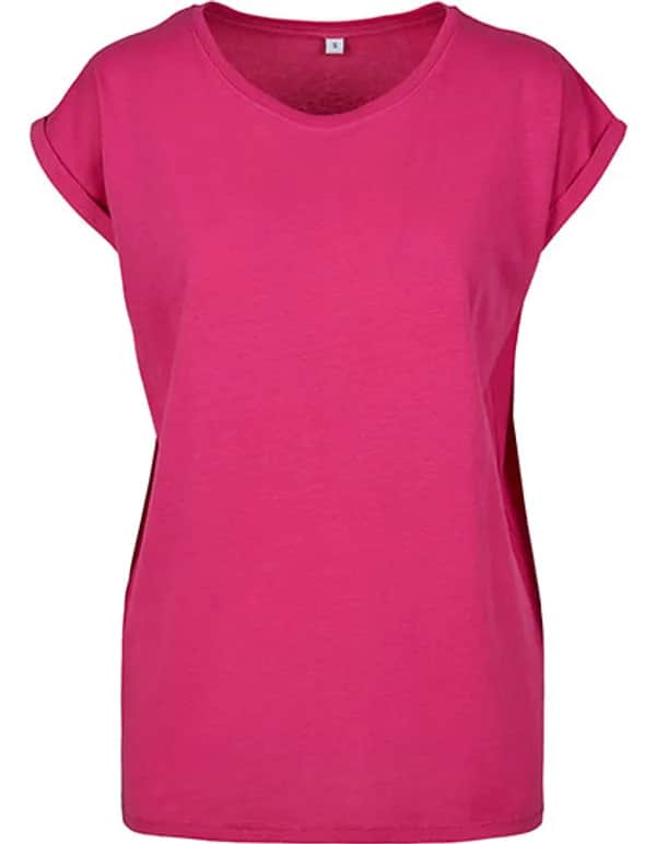 Ladies´ Extended Shoulder Tee - Hibiskus Pink
