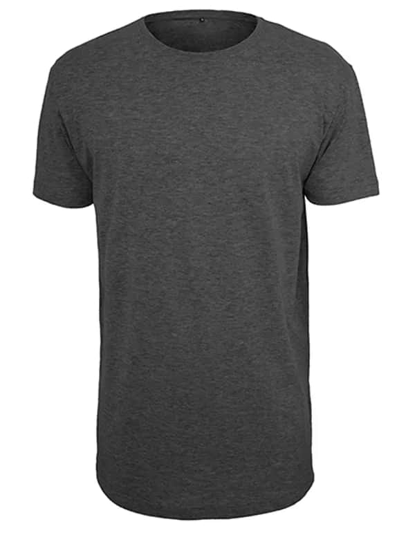 Shaped Long Tee - Charcoal (Heather)