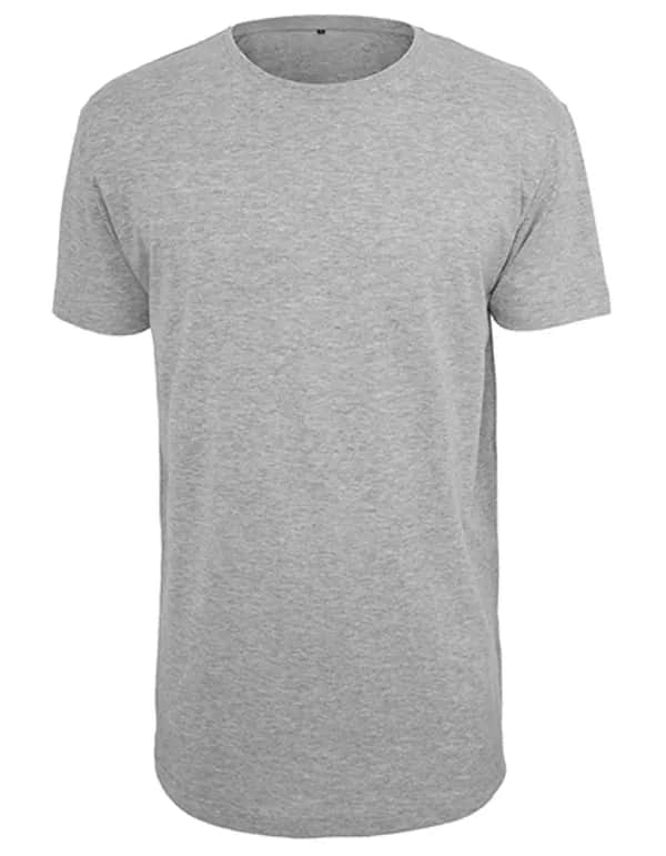 Shaped Long Tee - Heather Grey