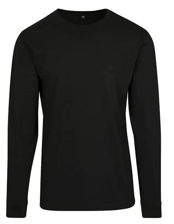 Long Sleeve Tee With Cuffrib - Black