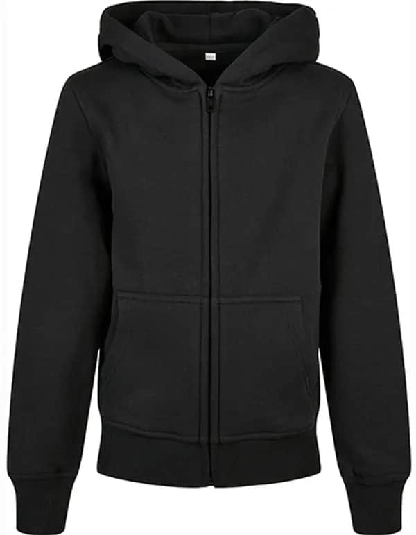 Kids´ Organic Basic Zip Hoody - Black