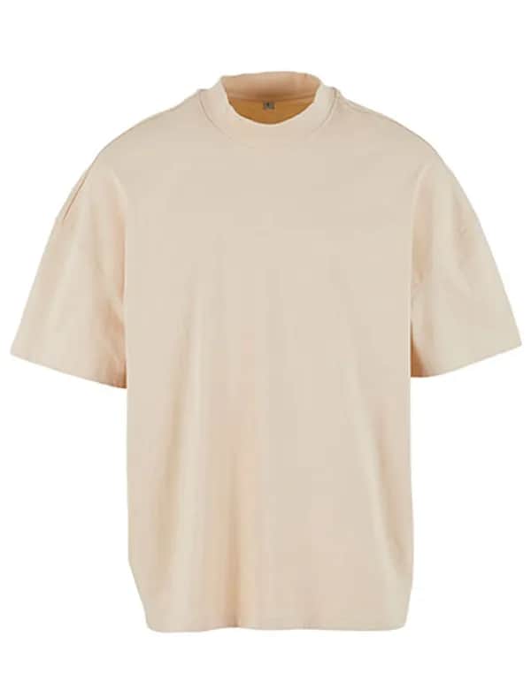 Men´s Oversized Mock Neck Tee - Sand