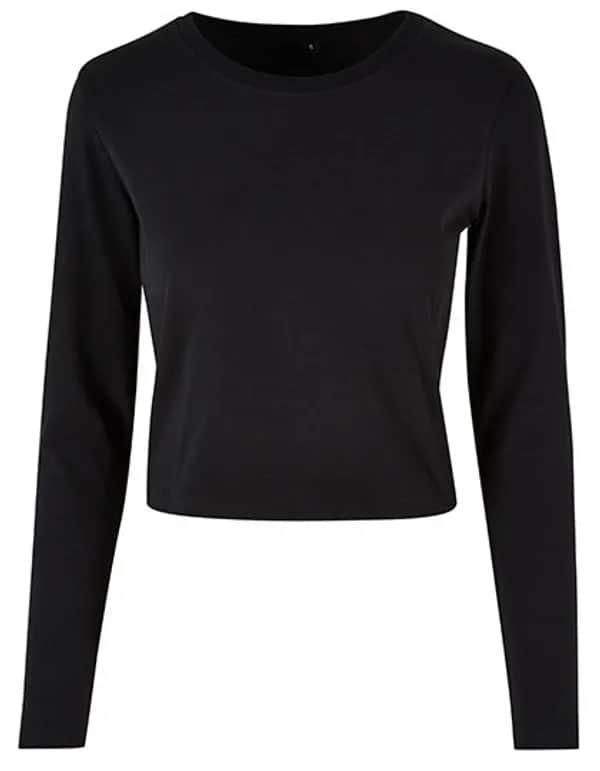 Ladies Short Longsleeve Tee - Black