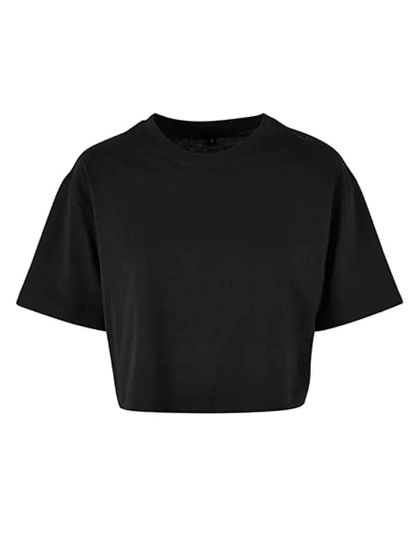 Ladies Short Oversized Tee - Black