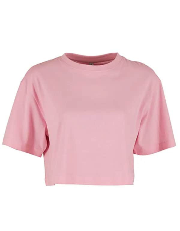 Ladies Short Oversized Tee - Soft Pink