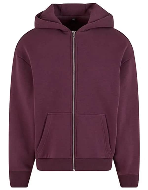 Fluffy Zip Hoody - Plum Purple