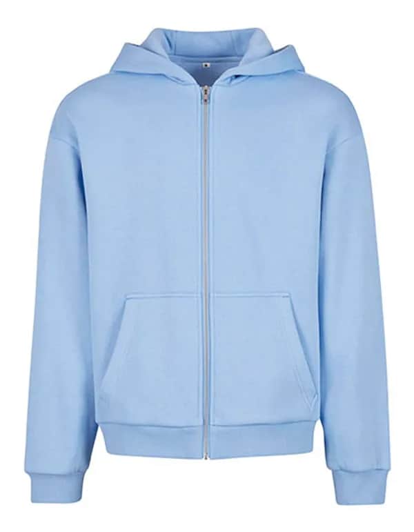 Fluffy Zip Hoody - Powder Blue