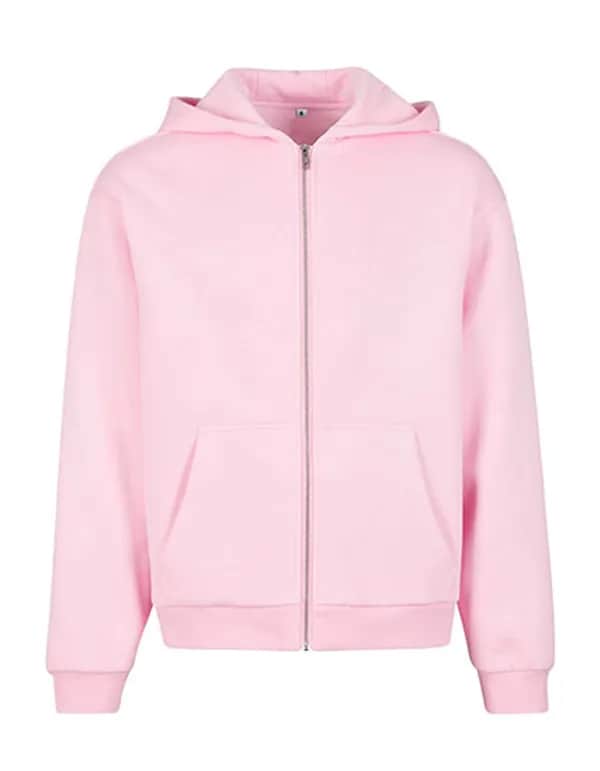 Fluffy Zip Hoody - Soft Pink