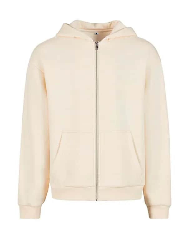 Fluffy Zip Hoody - White Sand
