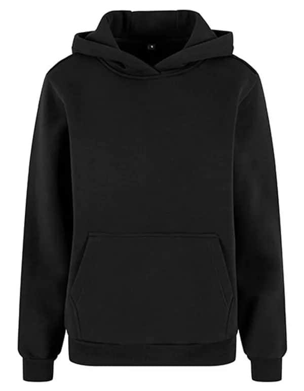 Ladies Fluffy Hoody - Black
