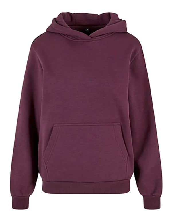 Ladies Fluffy Hoody - Plum Purple