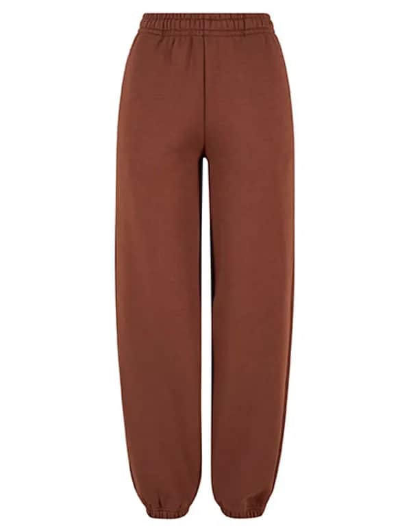 Ladies Fluffy Sweatpants - Chocolate Brown