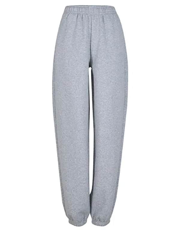 Ladies Fluffy Sweatpants - Heather Grey