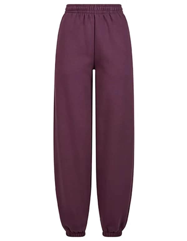 Ladies Fluffy Sweatpants - Plum Purple