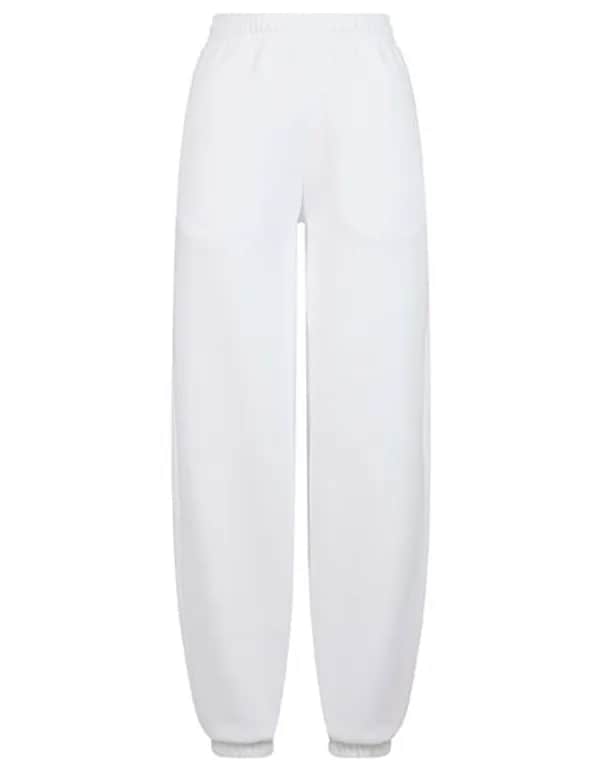 Ladies Fluffy Sweatpants - White