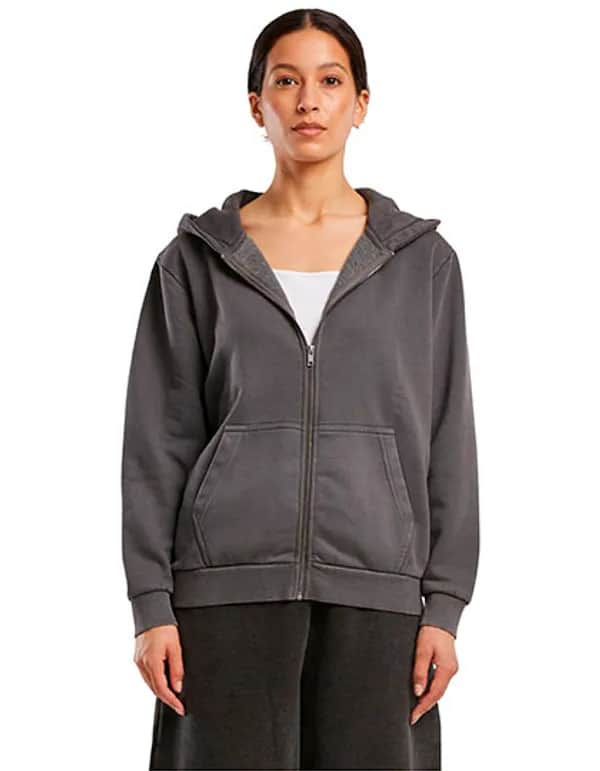 Ladies Vintage Heavy Zip Hoody - Magnet