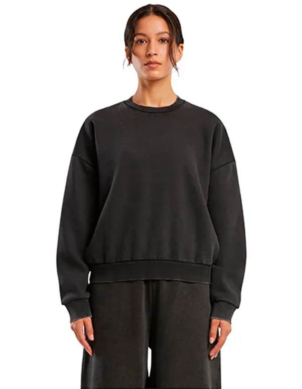 Ladies Vintage Heavy Crewneck - Black