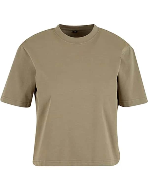 Sorona® Ladies Regular Boxy Tee - Pale Olive