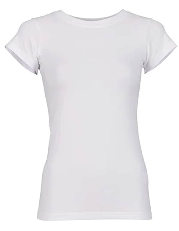 Ladies Basic Stretch Tee - White