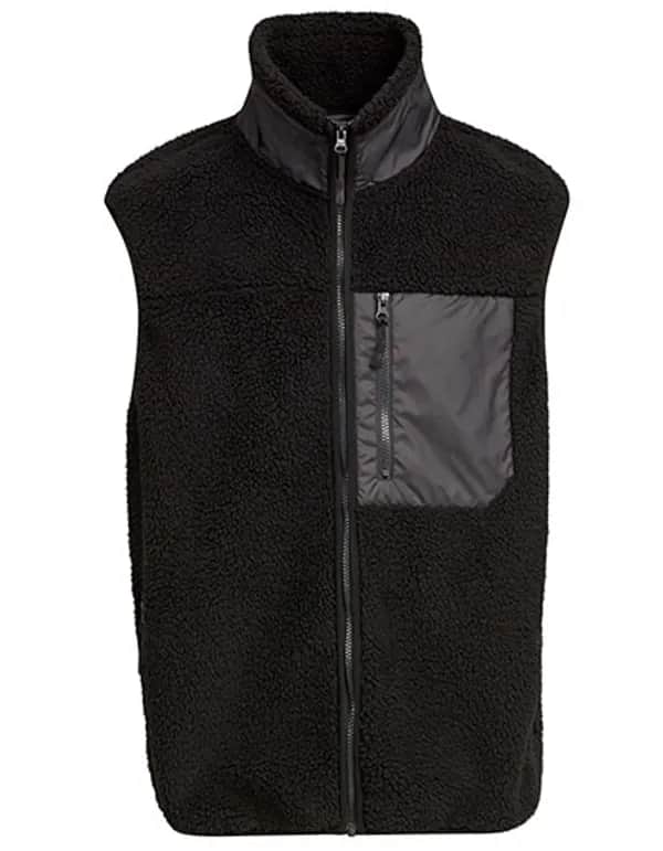 Bonded Sherpa Vest - Black