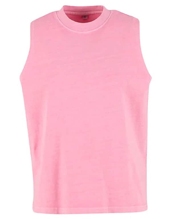 Ladies Vintage Washed Sleeveless Tee - Cool Pink