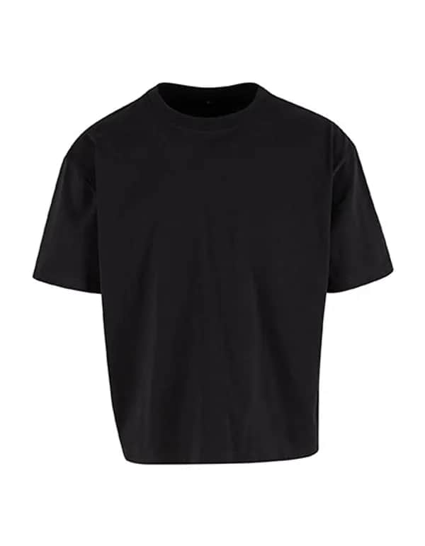 Cropped Oversized Tee - Black