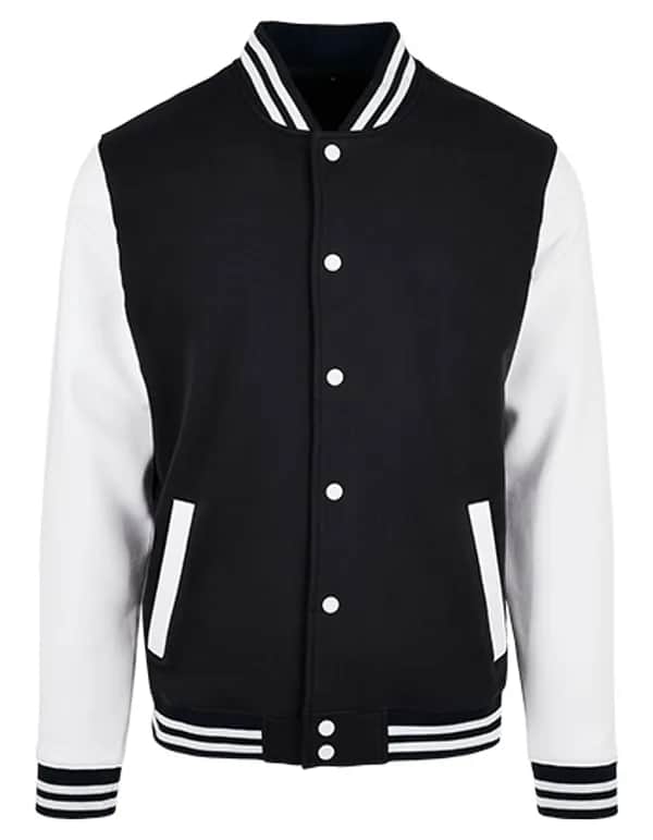 Basic College Jacket - Black/White
