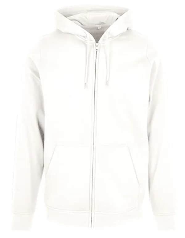 Basic Zip Hoody - White