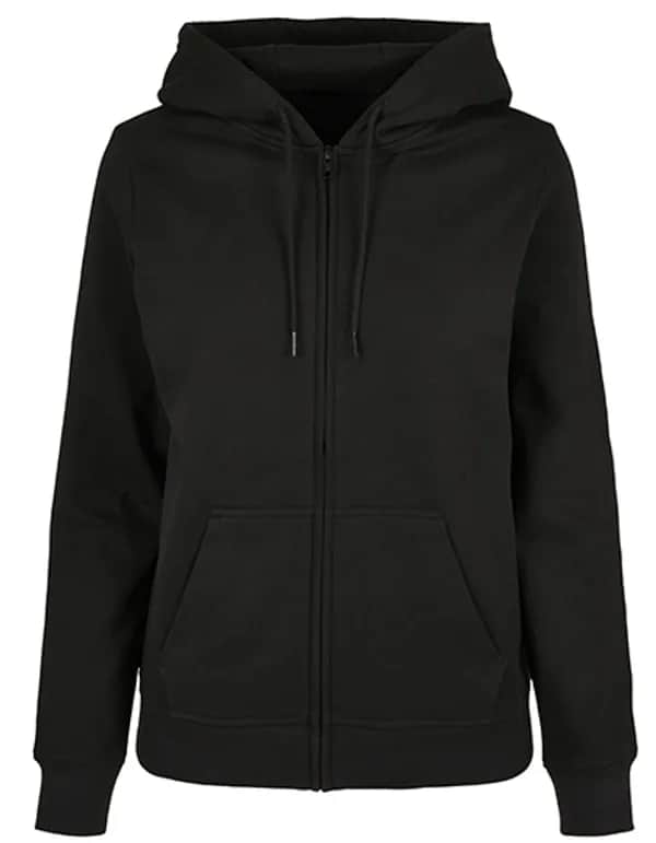 Ladies Basic Zip Hoody - Black
