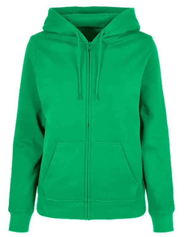 Ladies Basic Zip Hoody - Grass Green