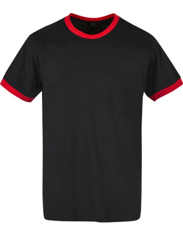 Men´s Ringer Tee - Black/City Red