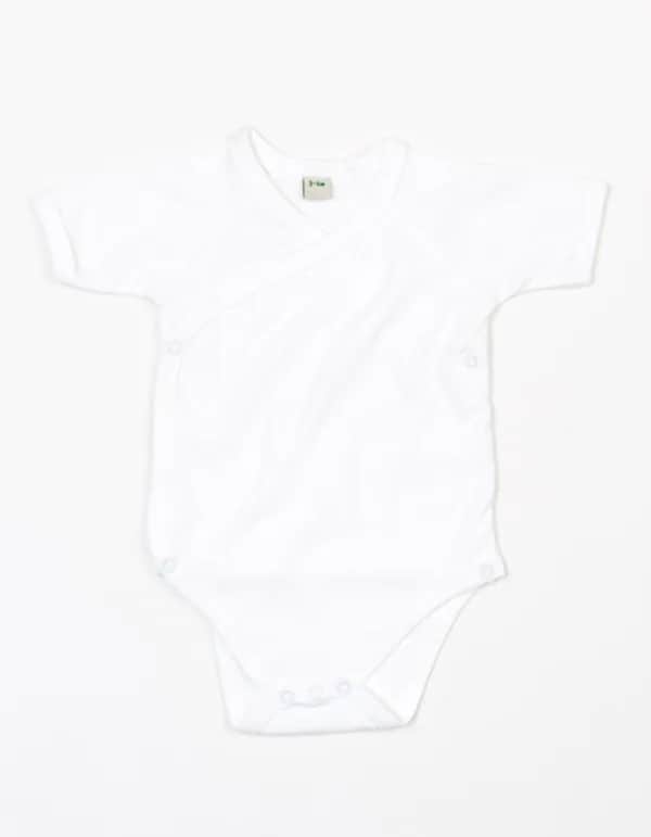 Baby Kimono Bodysuit - White