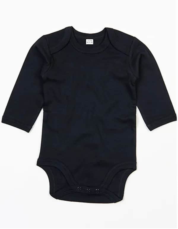 Baby Long Sleeve Bodysuit - Black
