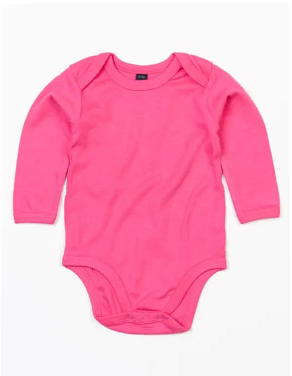 Baby Long Sleeve Bodysuit - Fuchsia