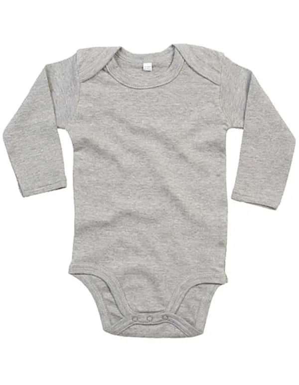 Baby Long Sleeve Bodysuit - Heather Grey Melange