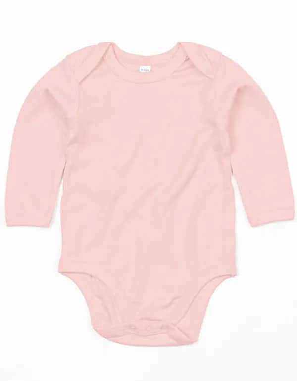 Baby Long Sleeve Bodysuit - Powder Pink