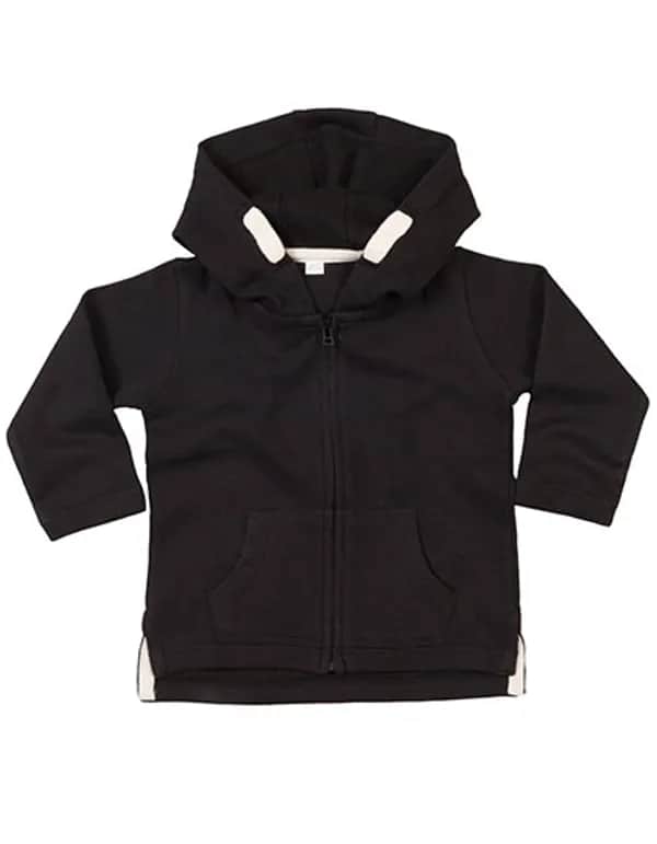 Baby Zipped Hoodie - Black