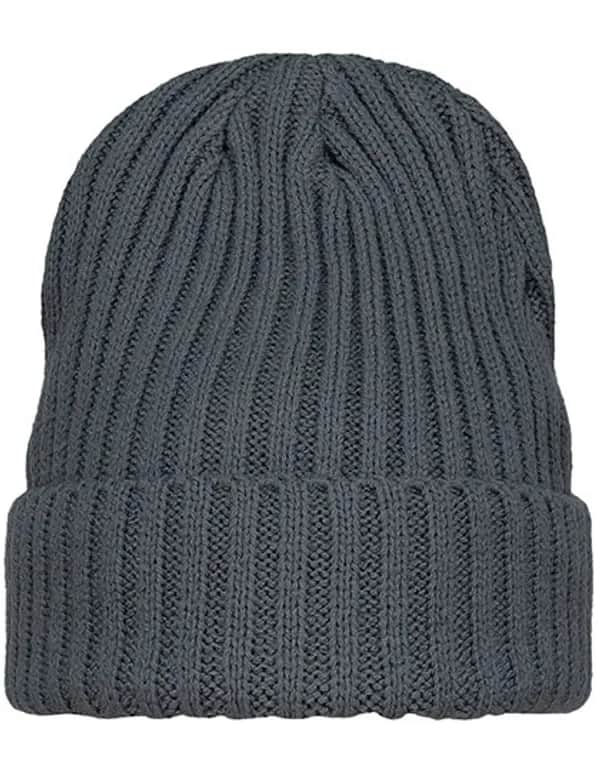 Grob gestricktes Beanie - Dark Grey