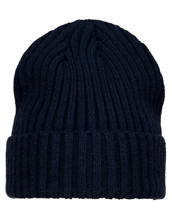 Grob gestricktes Beanie - Navy