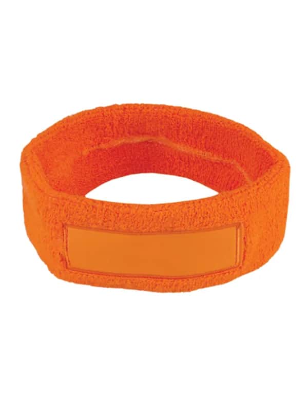 Kopfschweißband mit Label - Orange