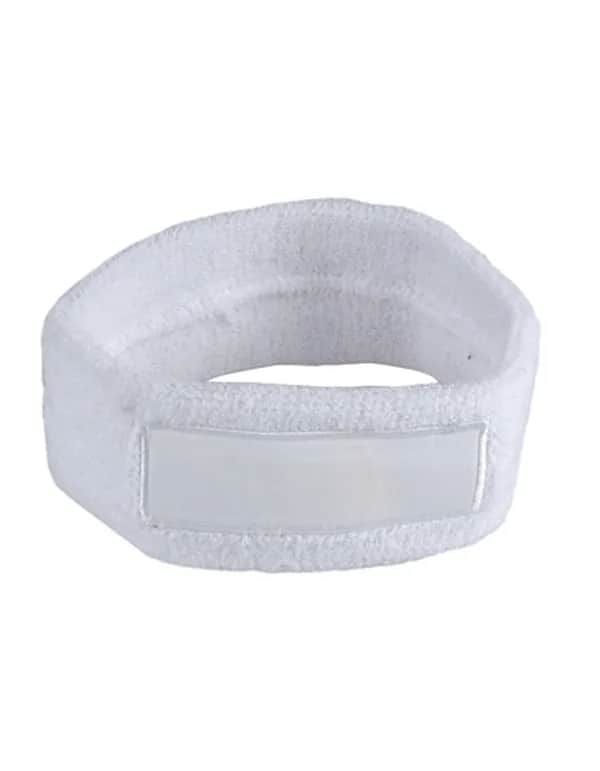 Kopfschweißband mit Label - White