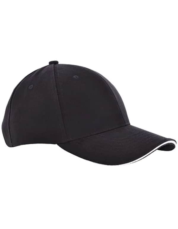 Heavy Brushed Cap - Black/White