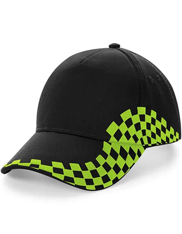 Grand Prix Cap - Black/Lime Green