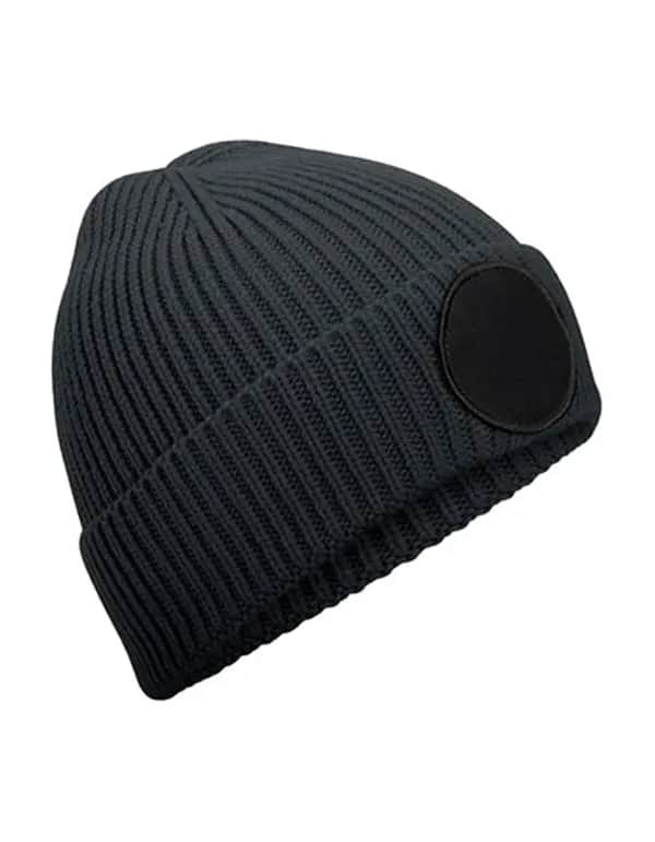 Circular Fashion Patch Beanie - Graphite Grey/Black